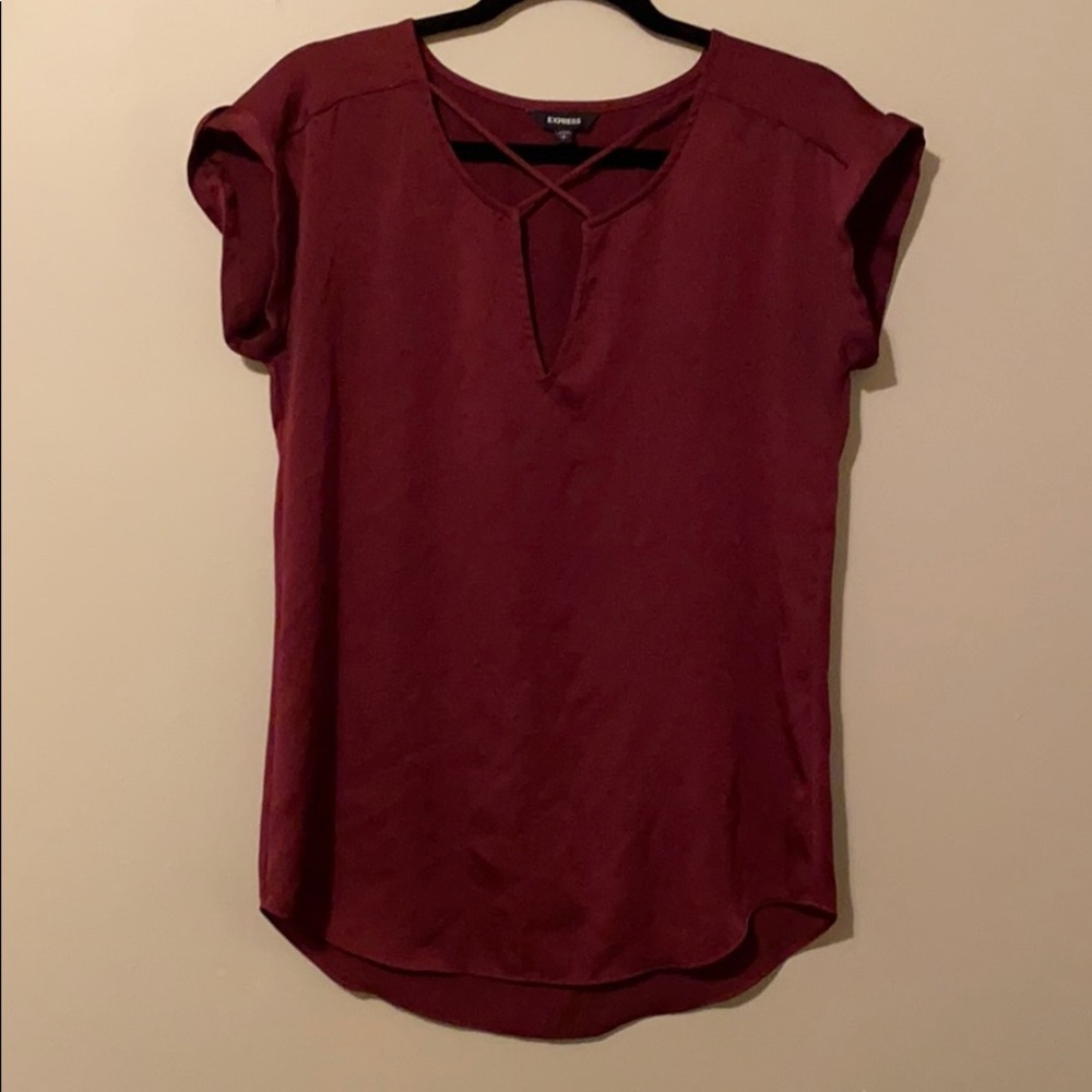 Burgundy Low cut top
